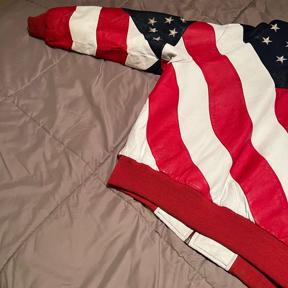 Vintage American flag leather - Picture 5 of 10